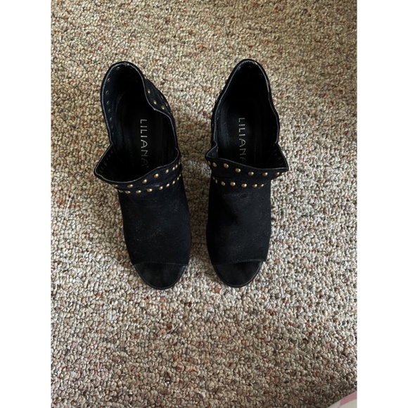 Black peep toe booties - Picture 2 of 2